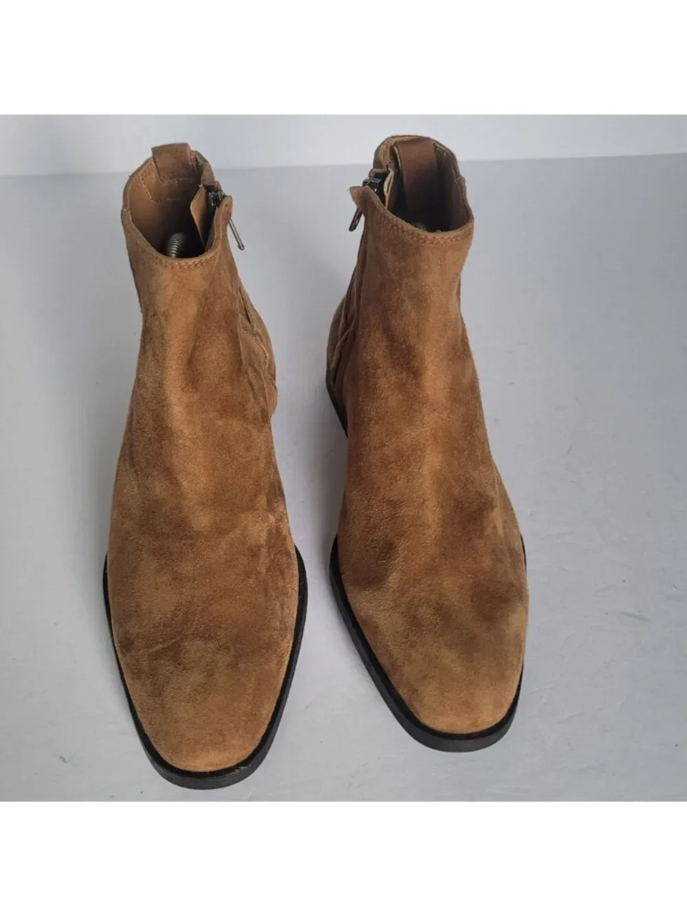 Zara Men's Tan Suede Chelsea Ankle Boots Casual Dress Designer Booties. Size 7